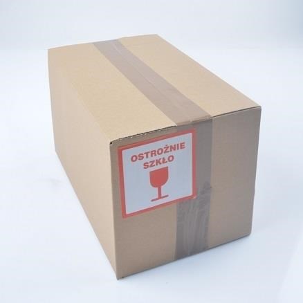 Naklejka ostrzegawcza "Ostrożnie szkło"