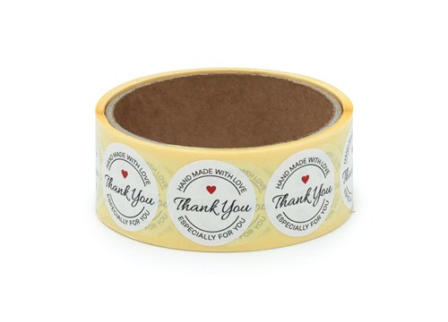 Naklejki okrągłe Białe Fi30mm Thank You 7 - 200szt