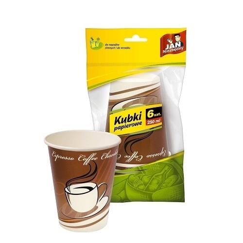 Kubki papierowe do kawy 250ml 6szt.
