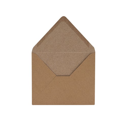ozdobna brązowa koperta kwadratowa