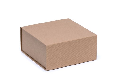 Pudełko Magnetyczne Kraft Prążek 200x200x90 Eleganckie Pudełko Ozdobne