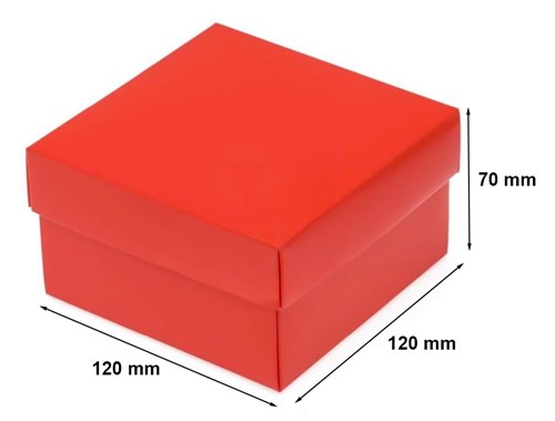 Pudełko Laminowane 120x120x70mm Czerwone
