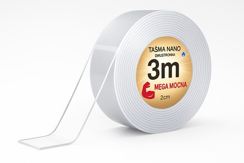 Taśma Dwustronna NANO 20mm/3m/1mm Transparent
