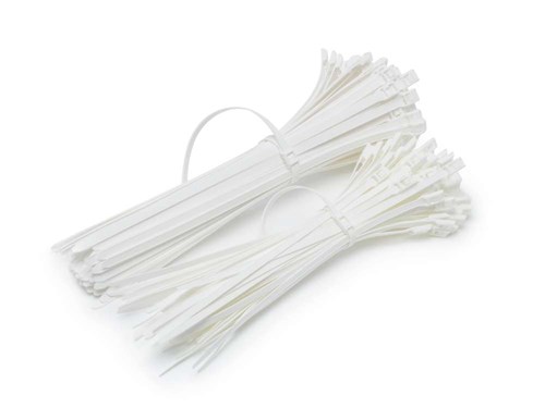 Opaska Zaciskowa płaskie zapięcie 350/7 mm Biała