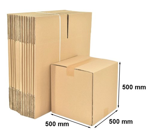 Kartony Klapowe 500x500x500mm BC580, 100 sztuk