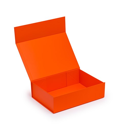 Pudełko Magnetyczne 350x250x100mm Pomarańczowe Eleganckie Na Prezent