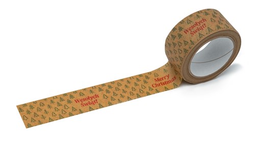 Taśma Świąteczna Papierowa WŚ Choinki 48mm/50m