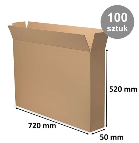 Kartony Klapowe 720x50x520mm, 100 sztuk
