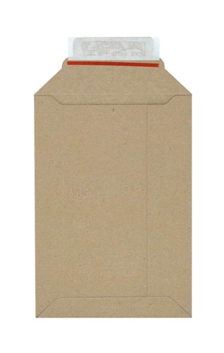 Koperta tekturowa B5 175x250 mm brązowa 450 g z paskiem samoprzylepnym