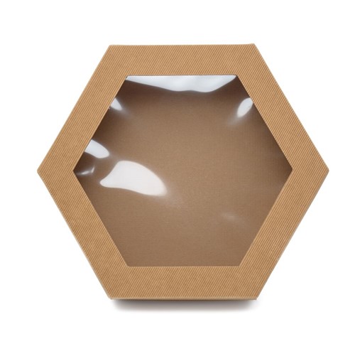 sześciokątne pudełko z oknem