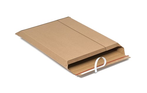 Koperta kartonowa 321x455mm A3 brązowa sztywna z paskiem klejącym