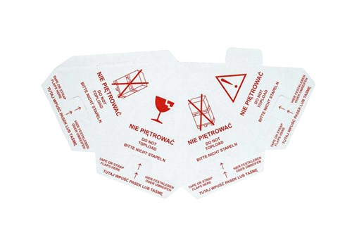 PAKIET - Stożek Ostrzegawczy 195x260mm Biały 10szt