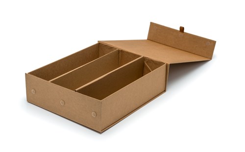 pudełko magnetyczne kraftowe na 2 lub 3 butelki