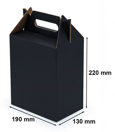 Pudełko z uchwytem F217 190x130x220mm czarne