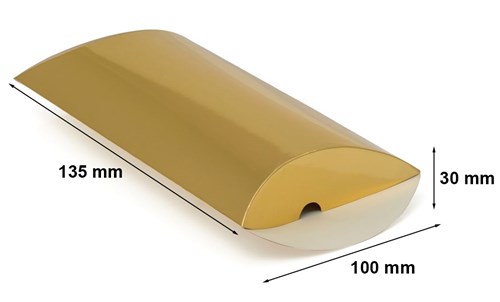 Złote pudełko laminowane rozłożone