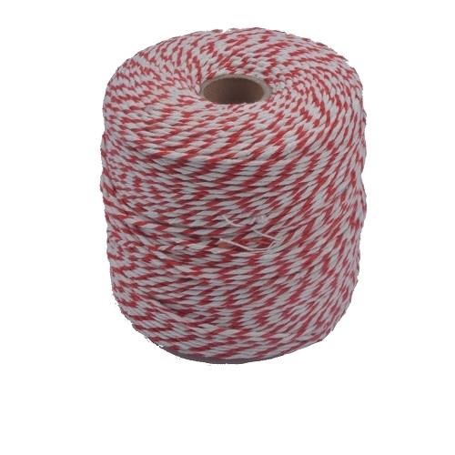 Sznurek bawełniany bialo-czerwony