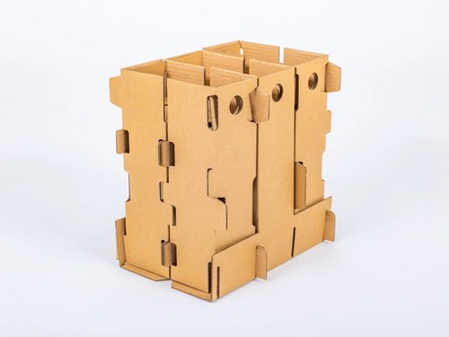 Solidny karton transportowy 340x256x370 mm - Pudełko na 6 butelek