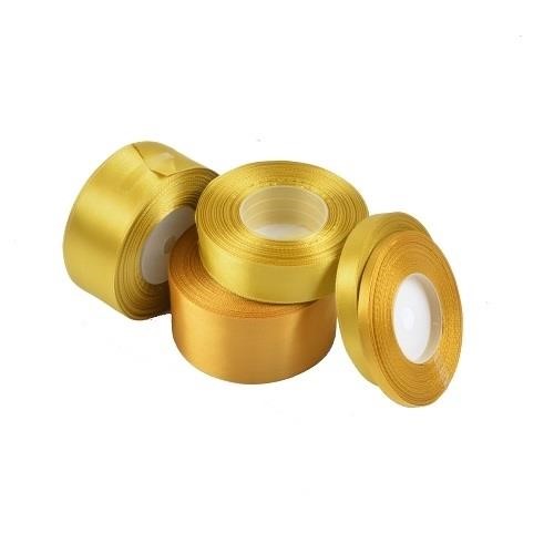 Wstążka satynowa 12mm złota 32m WS8009