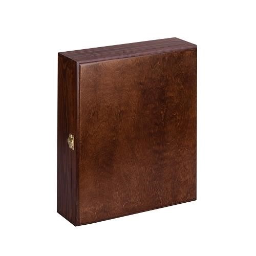 brązowe pudełko na wino