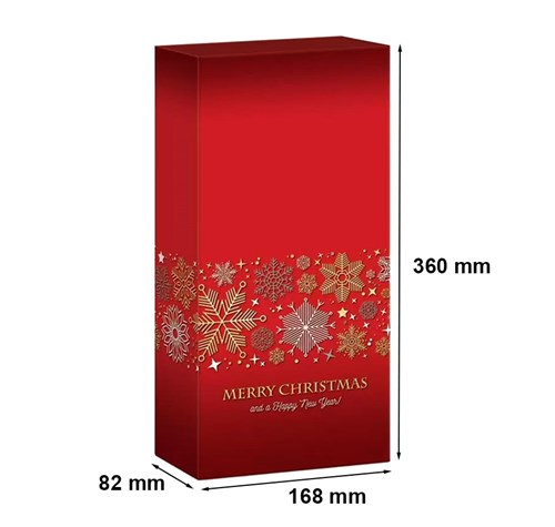 Karton Świąteczny Czerwone Merry 360x168x82 mm