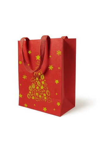 torba prezentowa, torba kraft, torba świąteczna, torba czerwona, torba papierowa