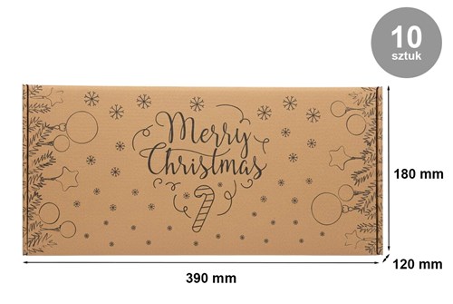 karton świąteczny 10 sztuk, karton Merry Christmas, pudełka fasonowe święta, kartony kraft boże narodzenie, pudełka prezentowe