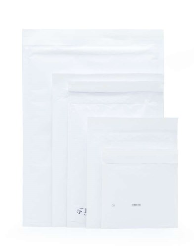 Biała, papierowa koperta bąbelkowa, format H18: rozmiar: 290x370