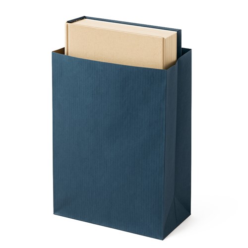 Torebka fałdowa KRAFT BLUE 240x410+75mm