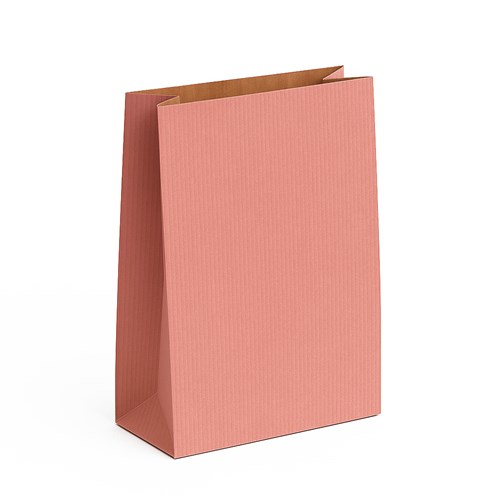 Torebka fałdowa różowa KRAFT PINK 160x270+80mm - 1 szt.