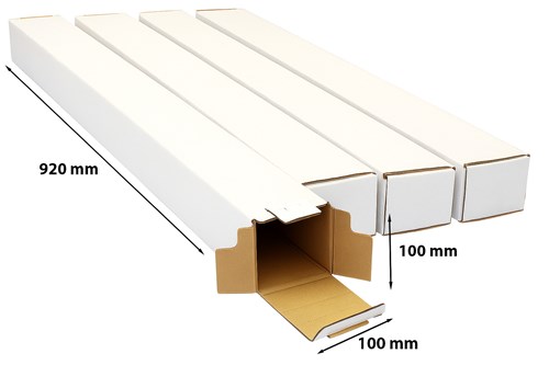 Pakiet - Karton wykr. 100x100x920mm Biały - 10 szt