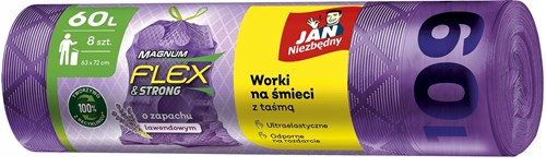 JN Worki LD Magnum FLEX Lawendowe 60L 8szt