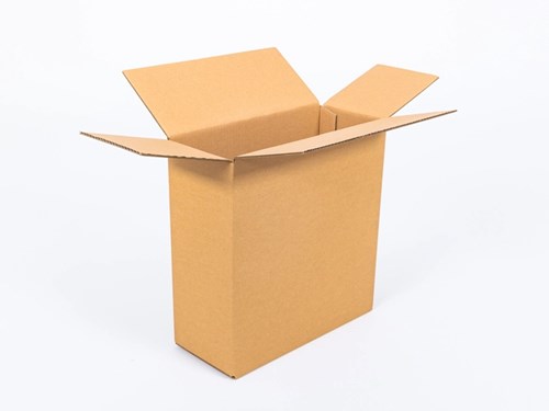 Karton klapowy 342x146x368 mm – pudełko transportowe na 3 butelki