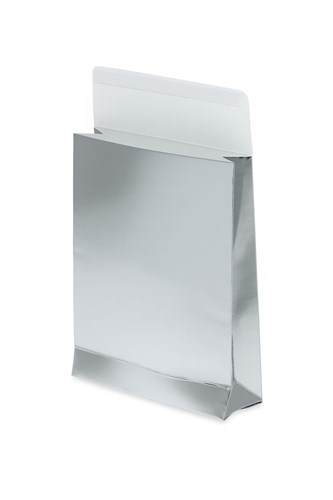 Koperta kartonowa srebrna 80x120x30 mm 220 g – zestaw 10 szt.