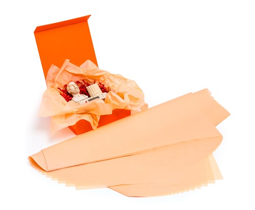 Bibuła gładka 20g 50x70cm Brzoskwiniowa – papier ozdobny – 100 arkuszy