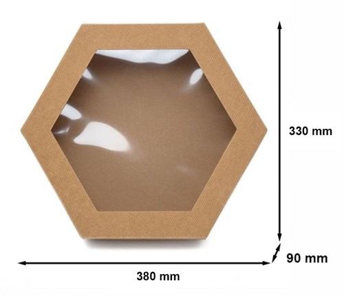 pudełko sześciokątne z oknem