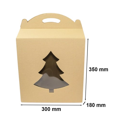 Pudełko karbowane F217 300x180x350mm (CHOINKA) EKO