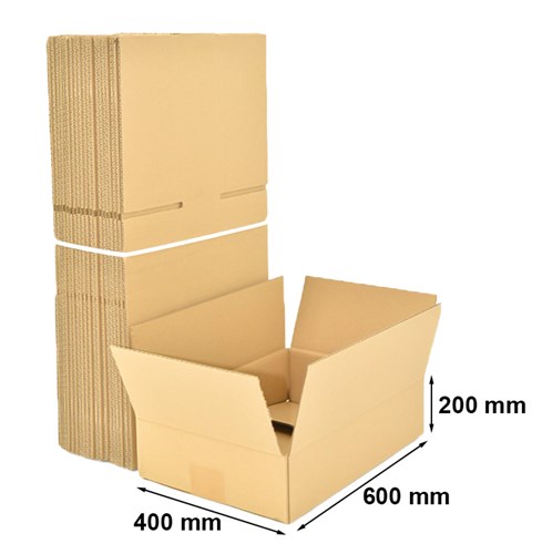 Kartony Klapowe 600x400x200mm C500, 100 sztuk