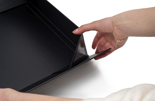 Pudełko magnetyczne 430x330x200mm Czarne na prezent magnes ozdobne A3