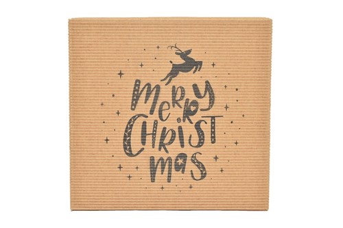 Pudełko świąteczne karbowane z wieczkiem250x200x70mm MC F422