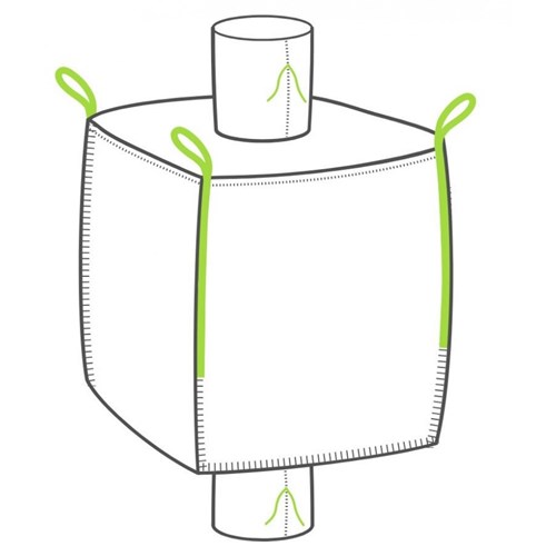 Worek BIGBAG kontenerowy 90x90x180 z lejem zasypowym i wysypowym – Neopak