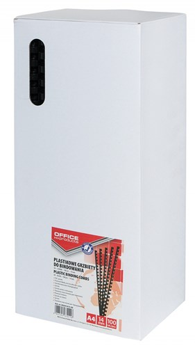 Grzbiety do bindowania 14mm, 100 sztuk, czarne