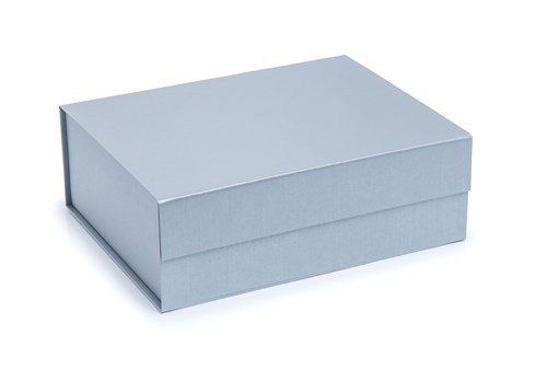 Pudełko Magnetyczne Perłowe Srebrne 330x255x115mm(zew) A4 Prezentowe