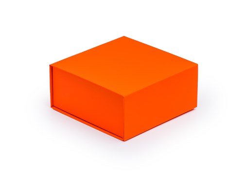 Pudełko Magnetyczne Pomarańczowe Matowe 200x200x90 Ozdobne Prezentowe