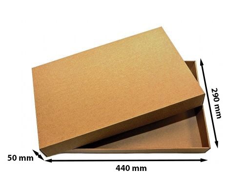 Pudełko karbowane 440x290x50mm wieczkowe
