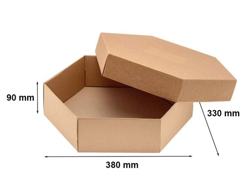 Pudełko karbowane 330x380x90mm wieczkowe