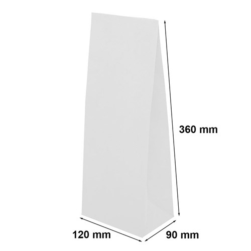 Torba papierowa KLOCKOWA 120X90X360 / BIAŁA