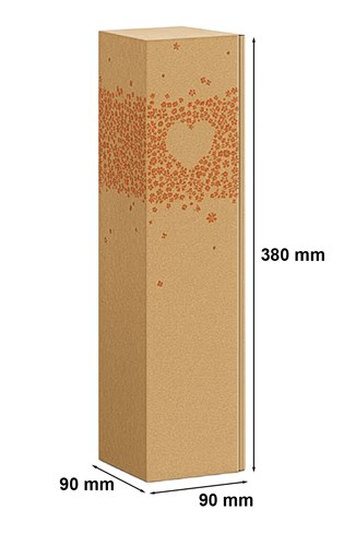 Karton prezentowy na wino 380x90x90mm Brązowe Eko
