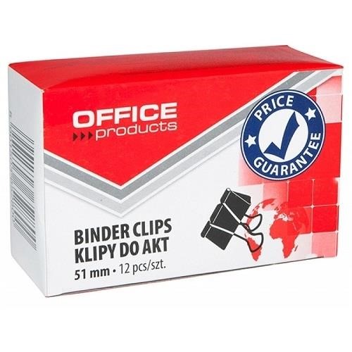 Klipsy do dokumentów 51mm Office Products 12szt.