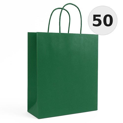 torebka papierowa zielona 180x80x225 mm 50 sztuk