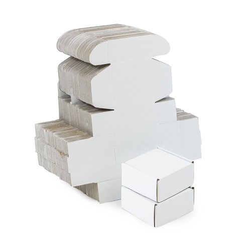 Małe pudełeczka fasonowe 85x60x20mm Białe, 10 sztuk